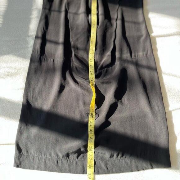 SOLD Juliette Hogan Zip Detail Silk Black Shift Dress NZ 10 / US 6 - Picture 12 of 14